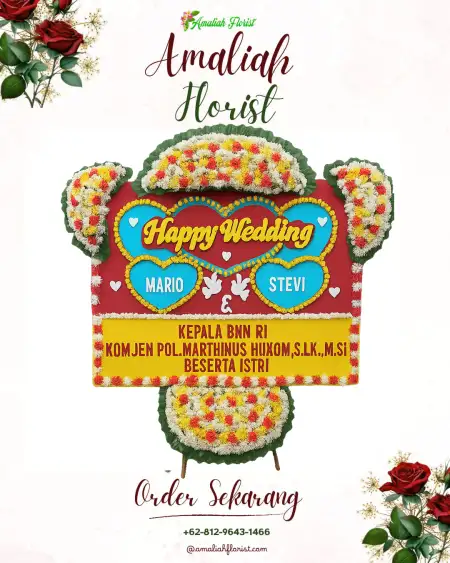 Papan Bunga Pernikahan Sri Busono